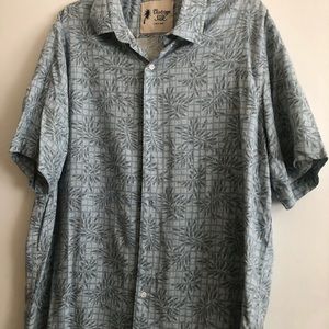 Silk short sleeve sleeve button front XL